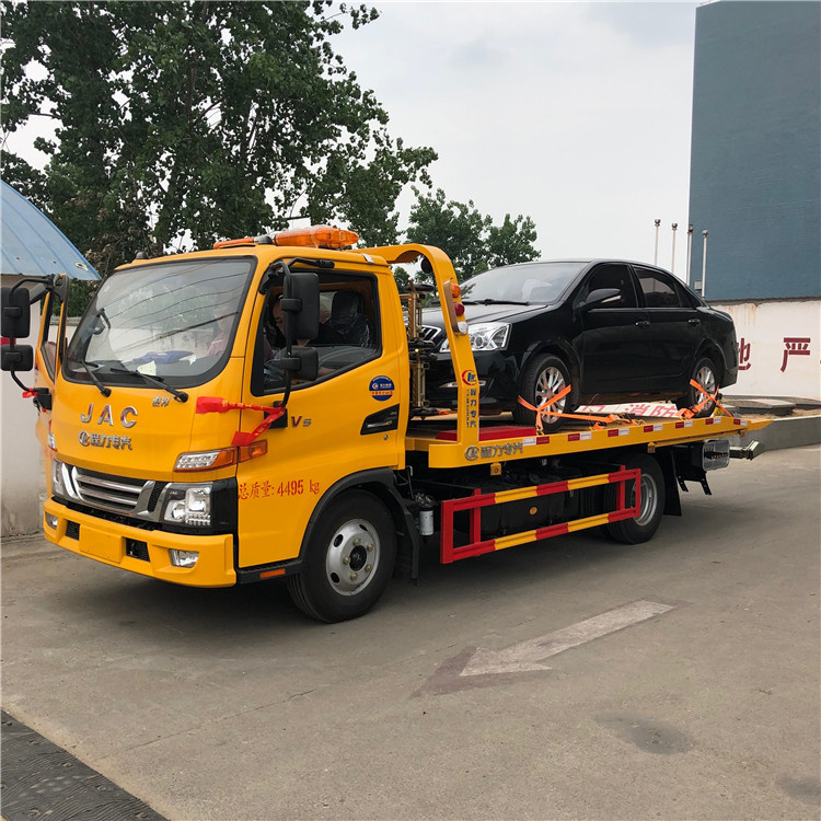 JAC Wheel Lift Tow Truck 100km/H Max Speed, 4 Ton Flatbed Tow Truck Light Aufgabe