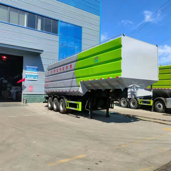 High Performance Grain Animal Feed Semi-Truck Anhänger 4 Achsen Max. Fahrgeschwindigkeit 90 km/h