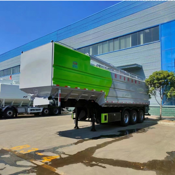 High Performance Grain Animal Feed Semi-Truck Anhänger 4 Achsen Max. Fahrgeschwindigkeit 90 km/h
