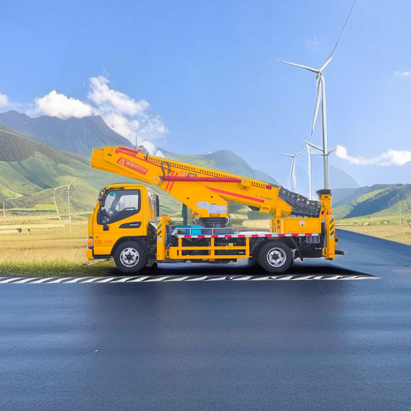 Isuzu 85KW Luftarbeitswagen Eimerwagen 200kg Last 5-Geschwindigkeits-Handwerk Hexagonal Jib Strobe Licht