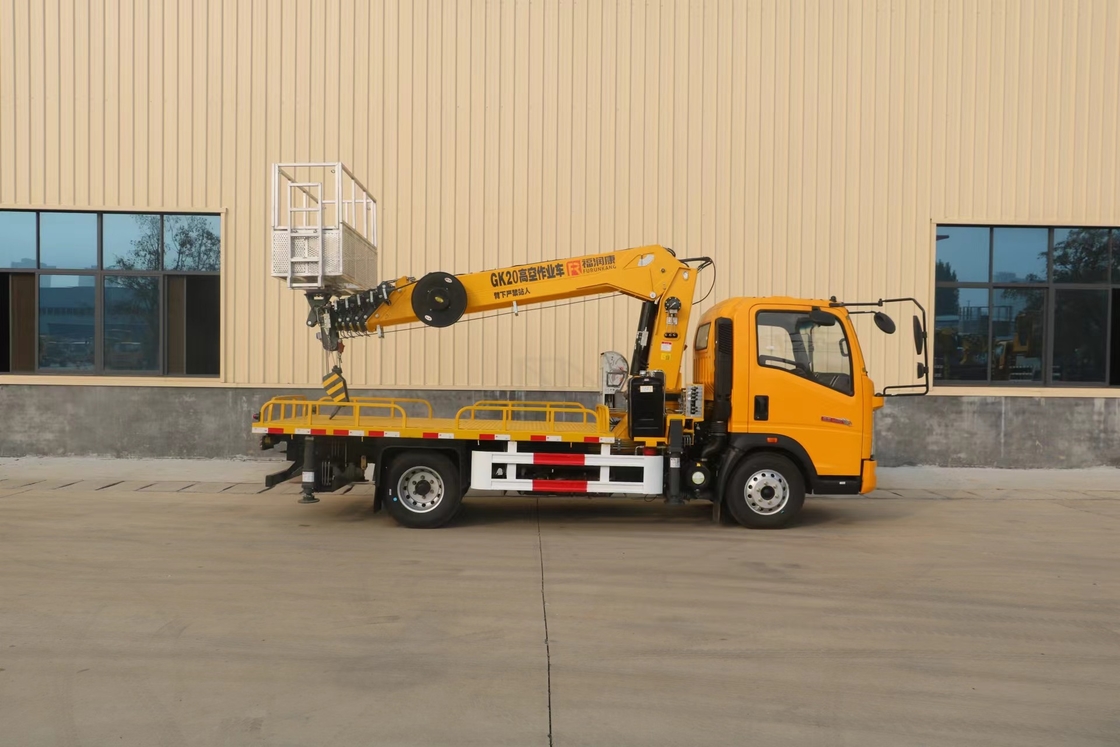 Teleskopische Flugplattform Lkw 21 Meter HOWO Marke Boom Lift Cherry Picker Lkw