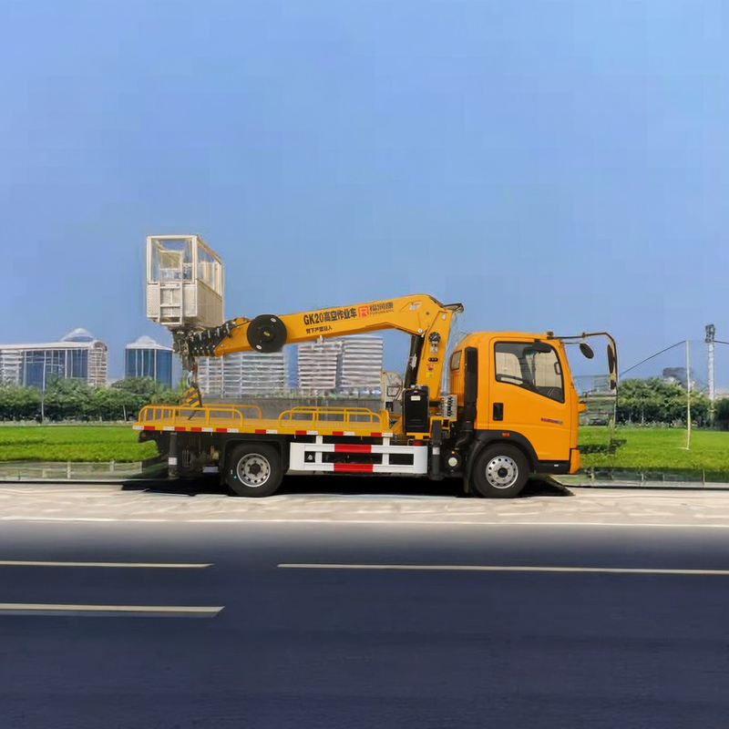 Howo Fahrwerk 4x2 Antrieb 21M LKW-montierte Luftarbeitsplattform 95km/h 200kg Last