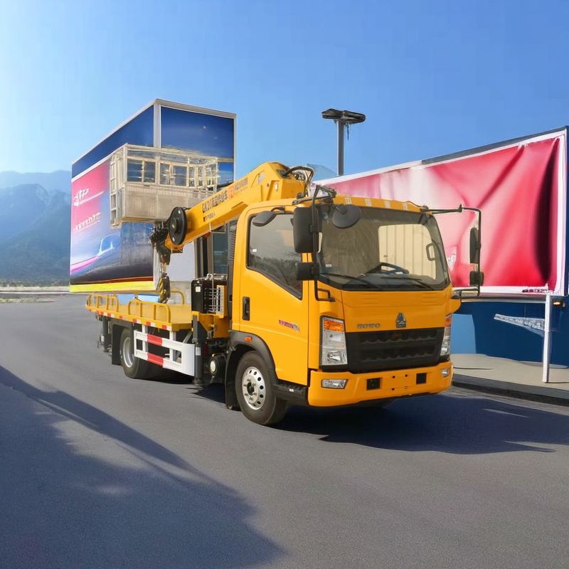 360° Drehung 21m Teleskop-Boom-Flugarbeitsplattform Lkw mit zweier Kabinenreihe
