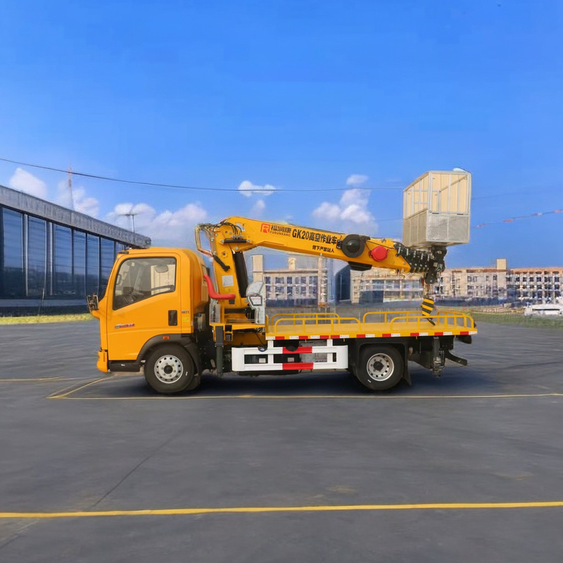 360° Drehung 21m Teleskop-Boom-Flugarbeitsplattform Lkw mit zweier Kabinenreihe