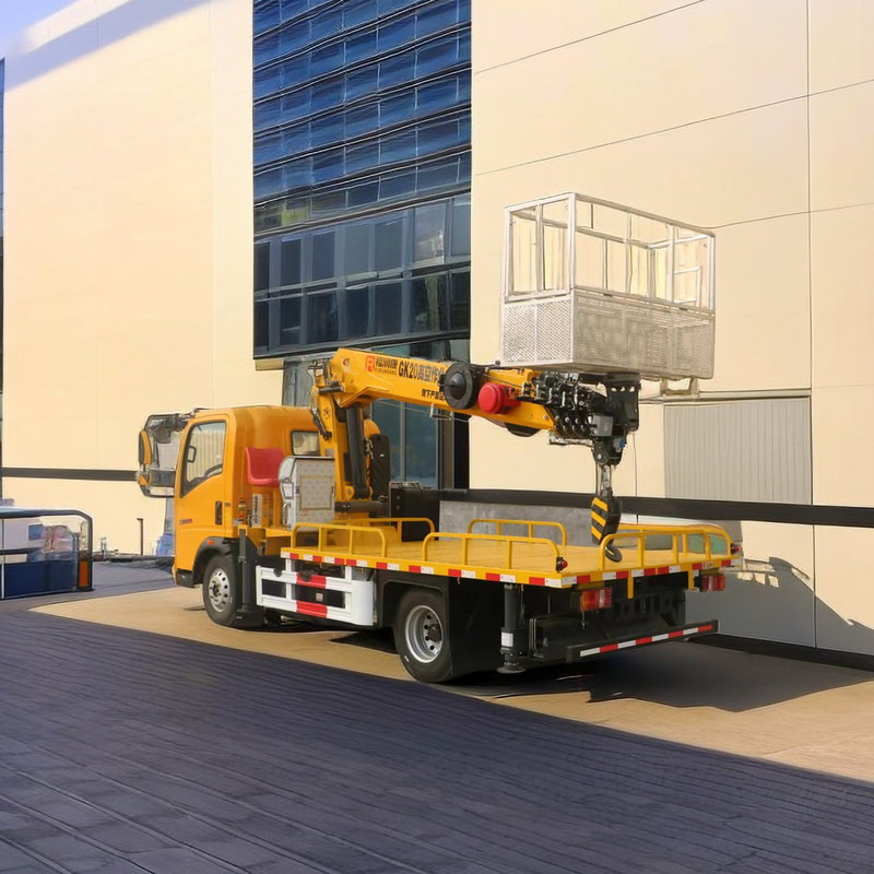 Howo Luftarbeitsplattform, drei Sektionen 21M Teleskop-Boom-Arbeitsplattform