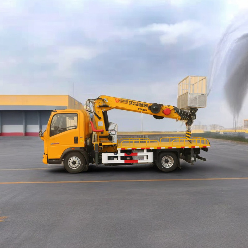 Howo Luftarbeitsplattform, drei Sektionen 21M Teleskop-Boom-Arbeitsplattform