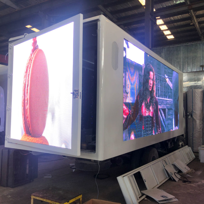 Anschlagtafel-LKW 3840*1728mm ColorLight LED fertigte 18ft LKW-Kofferaufbau besonders an