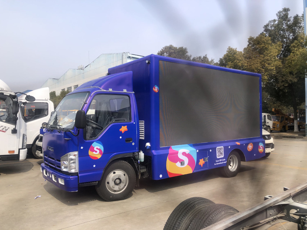 P4 5 6 Isuzu Mobile LED Display Truck 4X2 95km/h Mobilzug Mini Truck