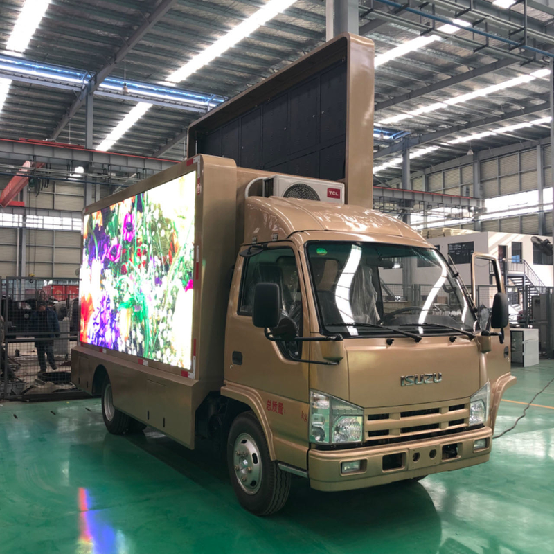 Isuzu 4×2 P6 Digital LED Billboard Truck 192*192mm 3 Seiten hohe Helligkeit