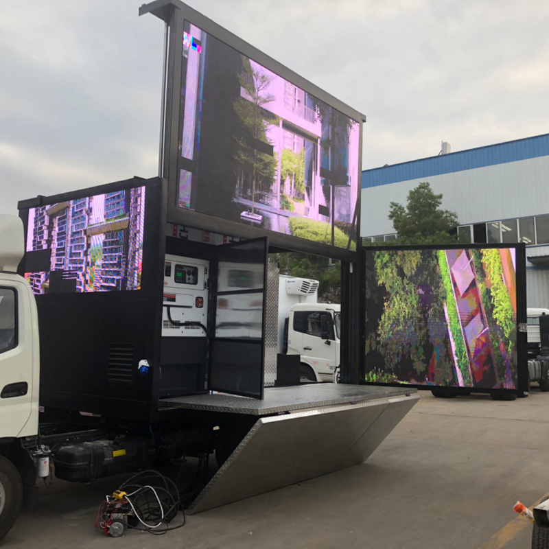 P3 P4 Außen-Wasserdichtes Mobile Led Video Truck / Trailer / Van Mobile Digitale Werbung Led Billboard