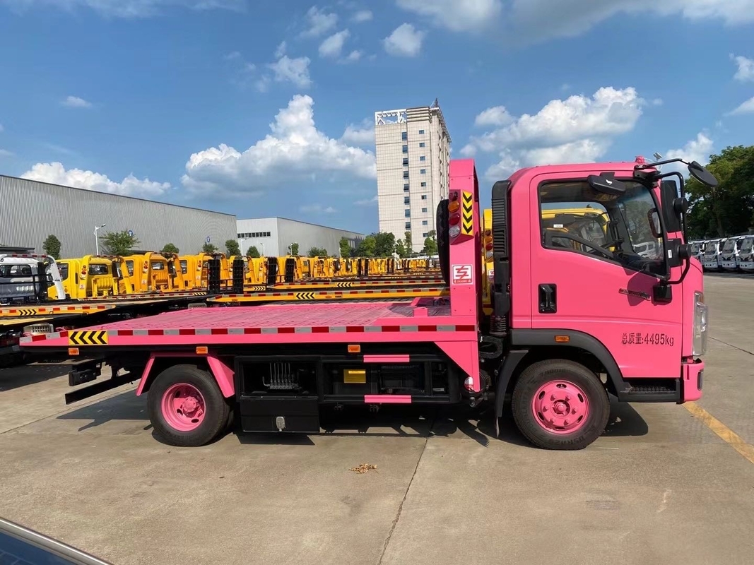 SINOTRUK HOWO 4x2 3-5 Tonnen Flatbed Light Duty Wrecker Schleppwagen Straßenrettung Wiederherstellungsfahrzeug zum Verkauf
