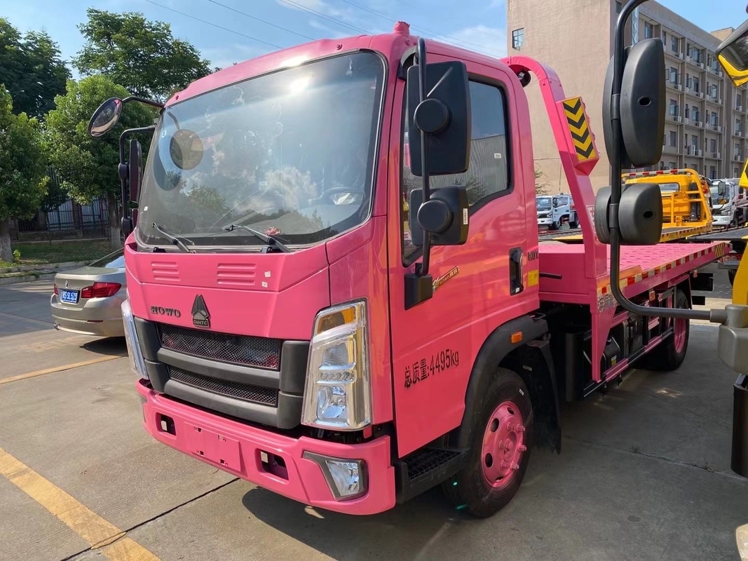 SINOTRUK HOWO 4x2 3-5 Tonnen Flatbed Light Duty Wrecker Schleppwagen Straßenrettung Wiederherstellungsfahrzeug zum Verkauf